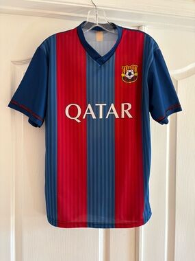 FC Barcelona Short Sleeve Soccer Jersey - Blue & Red